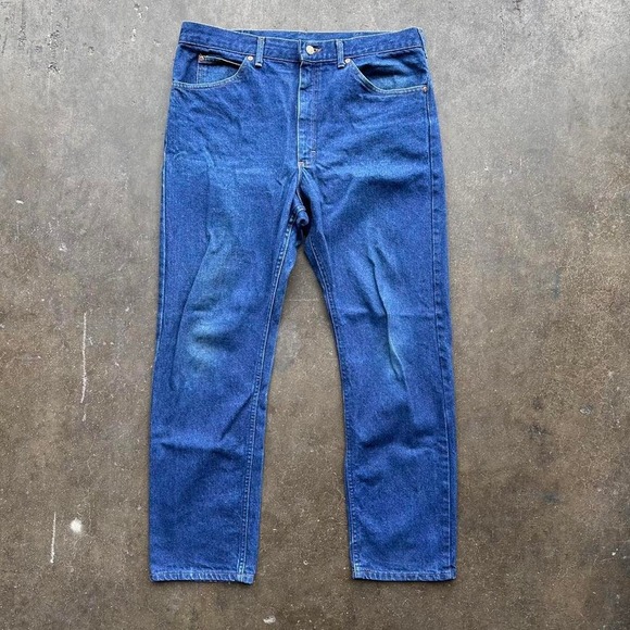 Vintage 80s 90s Lee Jeans Dark Wash Denim Size 38x32 - Picture 1 of 7